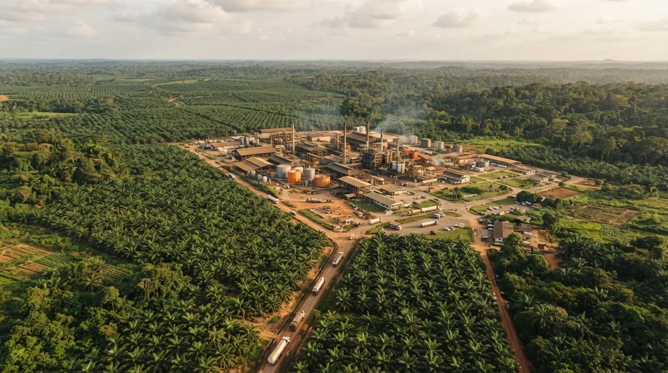 An oil palm estate and refinery reviewed on an investment plan