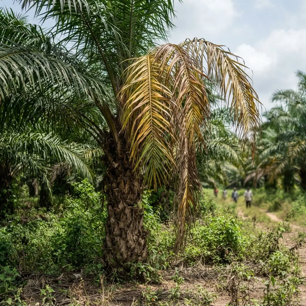 Fusarium wilt, the most destructive vascular disease of oil palm in Africa