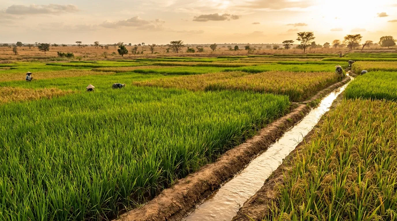 Irrigated rice field at grain-filling, northern Ghana