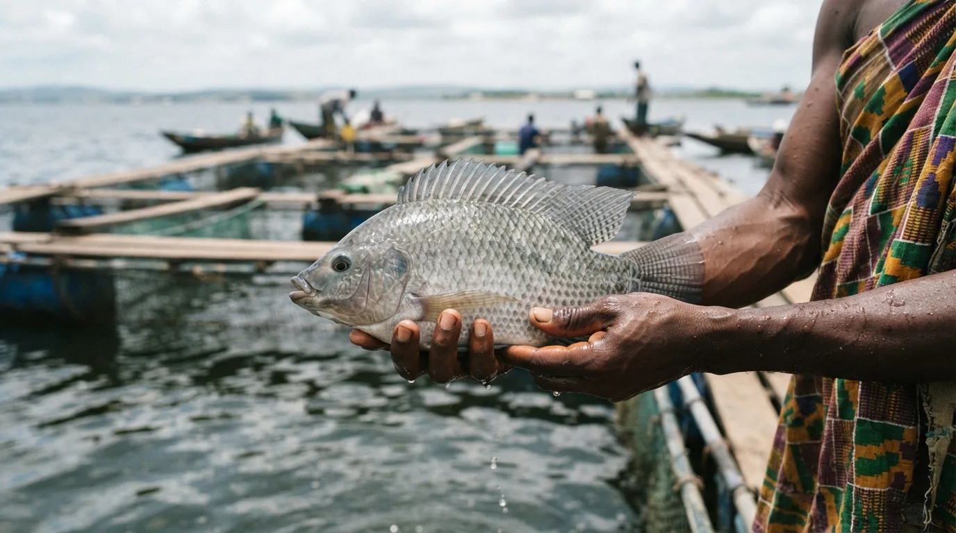 A farmed Nile tilapia