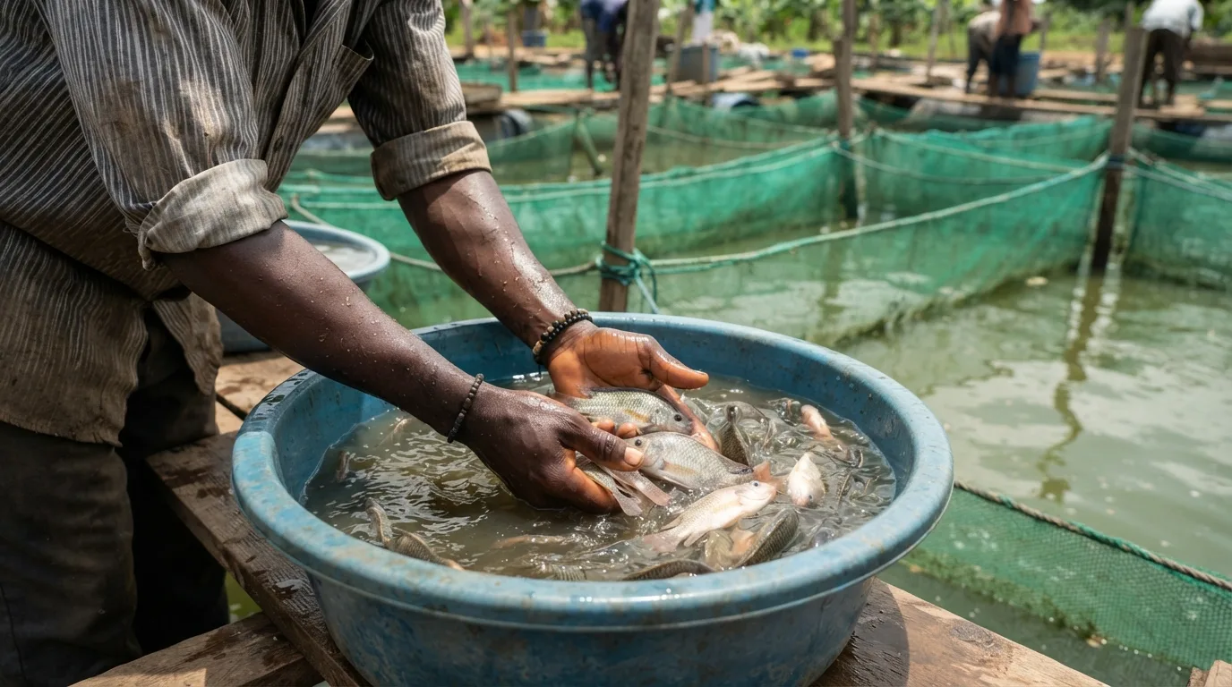 Fingerlings bought from another farm carrying disease onto a clean site before any fish shows a symptom